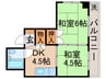 宇田川ビル 2DKの間取り