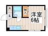 ハイネス中杉 1Rの間取り