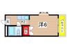 西都賀ハイリビング壱番館 1Kの間取り