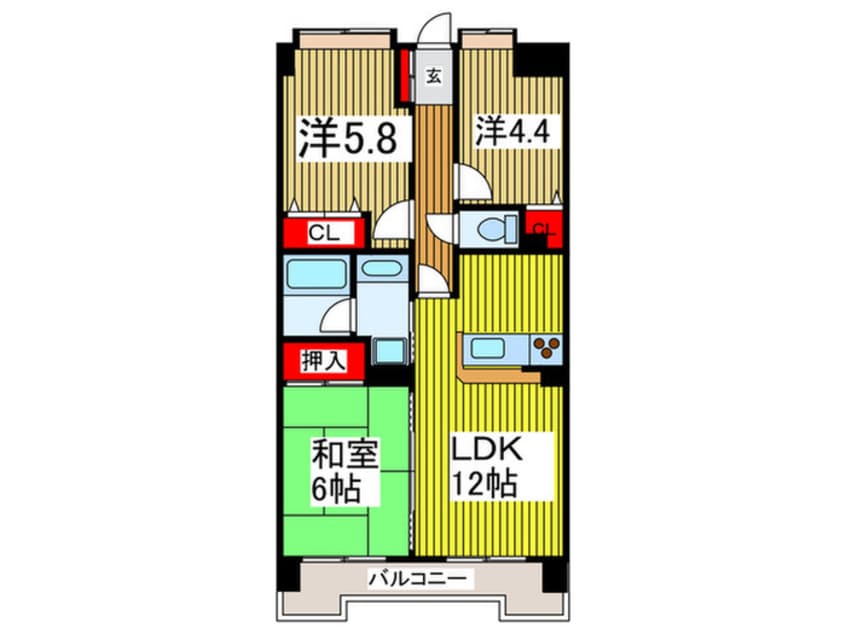 間取図 レクセルプラザ西川口（1007）