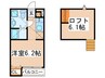 シンフォニア座間 1Rの間取り