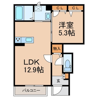 間取図 ラ・ベル・メール宮本