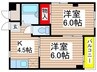 稲毛ベルハウス 2Kの間取り