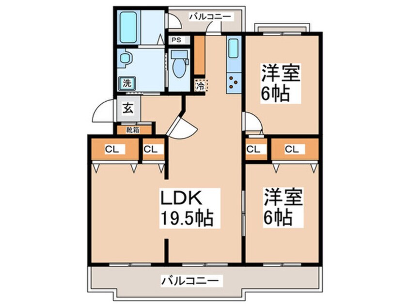 間取図 ＶＩＬＬＡＧＥ森の里　Ａ号棟