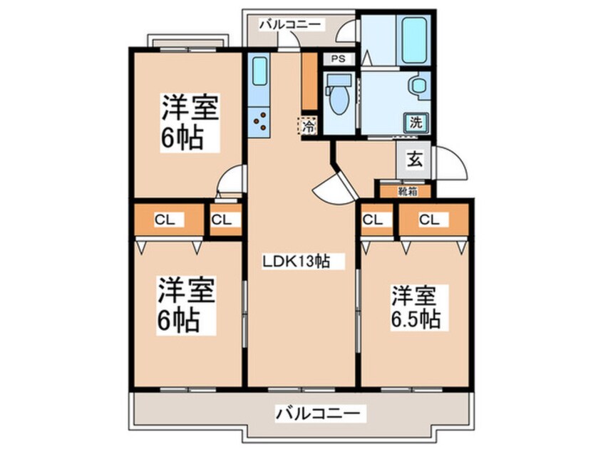 間取図 ＶＩＬＬＡＧＥ森の里　Ａ号棟