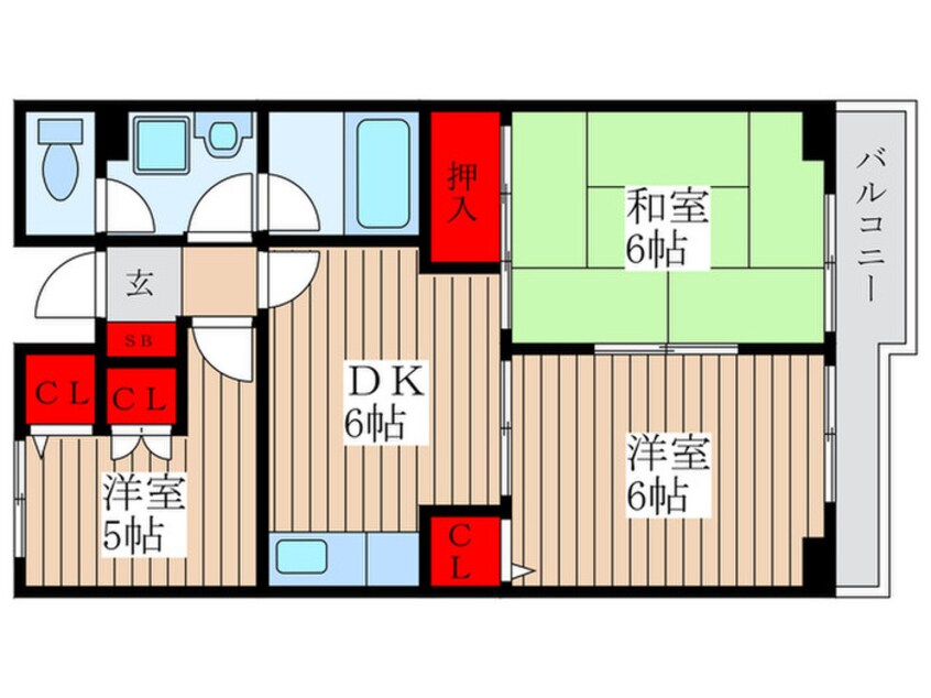 間取図 レジデンシャル五洋