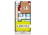 ロイヤルヒルズ浦和 1LDKの間取り