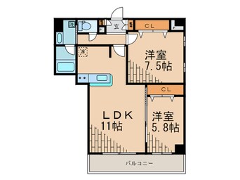 間取図 コンフォリア駒澤