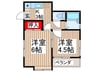 グリ－ンハウス 2Kの間取り