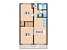 サンブリ－ズＡ 2DKの間取り