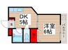 テラダマンション 1DKの間取り