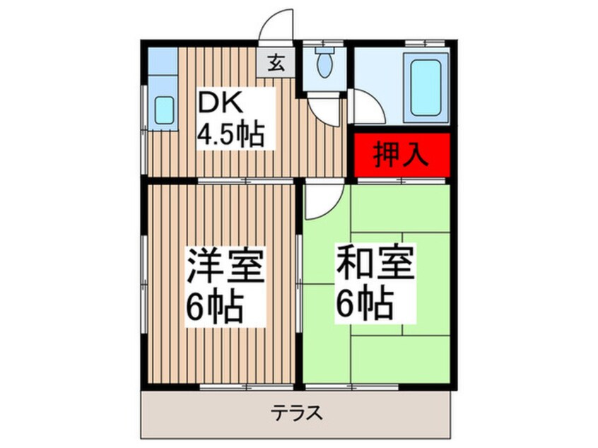 間取図 鹿島ハイツＡ