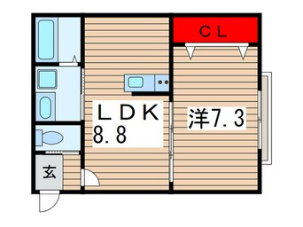 間取図 レジデンスコースト稲毛海岸