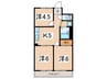 ヒヨシハイツ 3Kの間取り