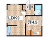 光月荘 1LDKの間取り