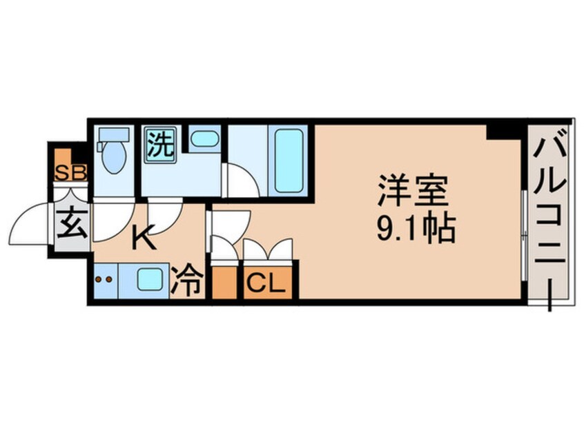 間取図 REGALIZ月島BAYSIDE COURT(308)