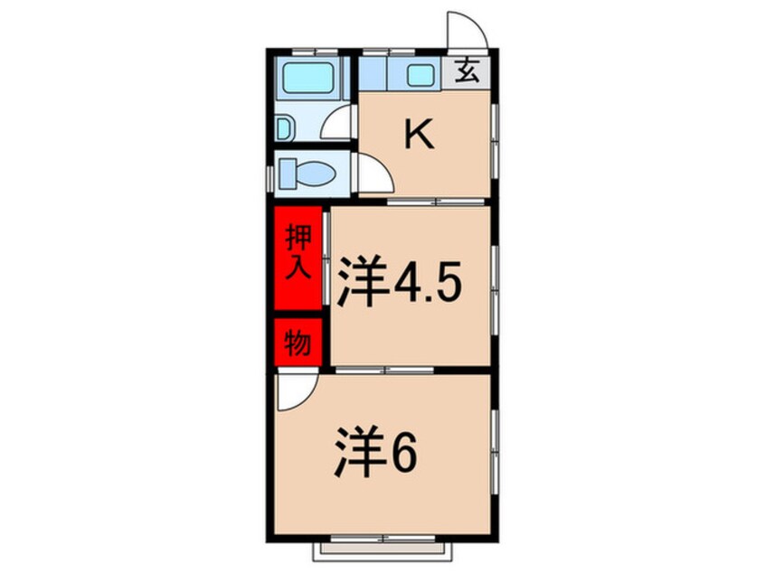 間取図 コーポ曷川