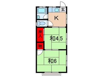 間取図 コーポ曷川