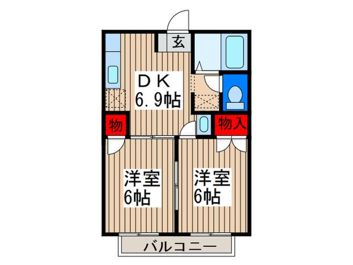 間取り図 グリーンリバー泉台A