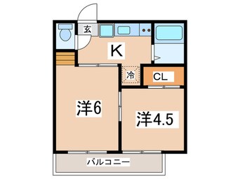 間取図 大山コ－ポ