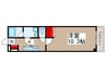 トライアングル綾瀬 1Kの間取り
