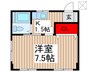 真間川マンション 1Kの間取り