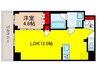 ラティエラ上野入谷 1LDKの間取り