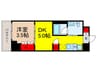 ラティエラ上野入谷 1DKの間取り
