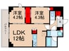 ラティエラ上野入谷 2LDKの間取り