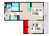 セジュ－ル西新井 1LDKの間取り