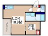 仮）砂新田新築AP　Ⅱ 1LDKの間取り