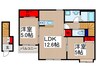 サニーコートⅡ 2LDKの間取り
