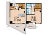 URBANLINK護国寺 1LDKの間取り
