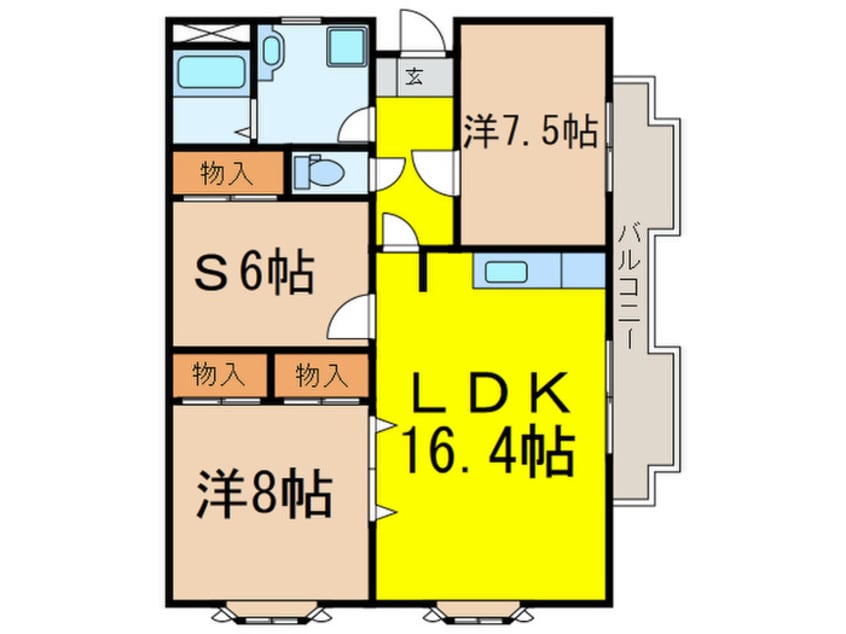 間取図 ブエナヴィスタ(301)