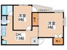 ユタカハウス 2DKの間取り