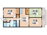 リヴェ－ルお花茶屋 3DKの間取り