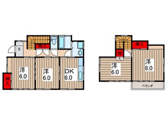 間取図 下赤工戸建て