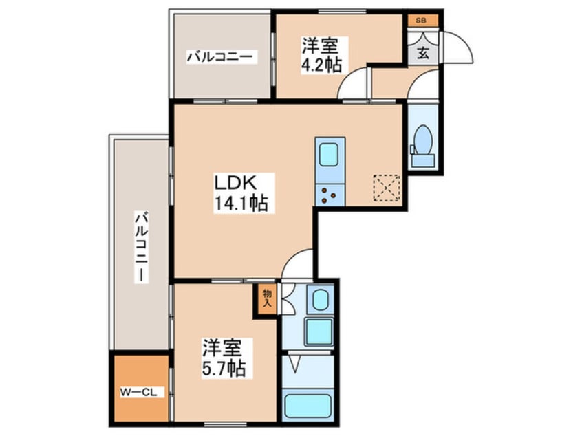 間取図 吉祥寺　ｅ＋
