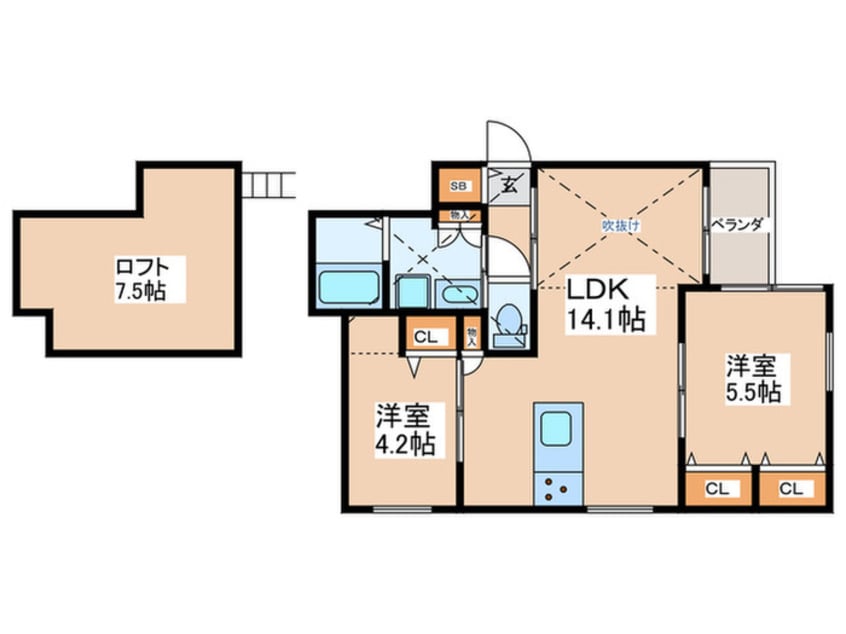 間取図 吉祥寺　ｅ＋