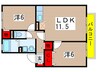 ア－クパレス 2LDKの間取り