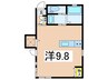 TSUBAKIテラス 1Rの間取り