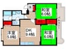 エスポワール清瀬 3DKの間取り