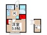 ランハイツ 1Kの間取り