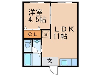 間取図 田中コーポC棟