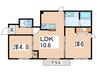 Pearl Heights Ⅲ ～ﾍｰﾍﾞﾙﾒｿﾞﾝ～ 2LDKの間取り