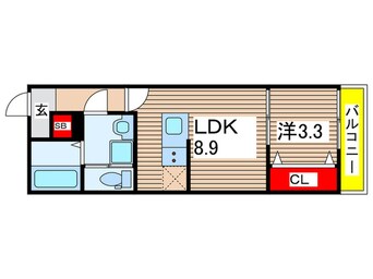 間取図 仮)作草部町B棟共同住宅新築工事