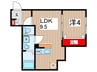 仮)作草部町B棟共同住宅新築工事 1LDKの間取り