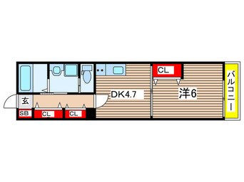 間取図 仮)作草部町B棟共同住宅新築工事