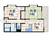 ウィロ－ハイツ 2DKの間取り