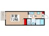 ウエルコート川越旭町 1Kの間取り